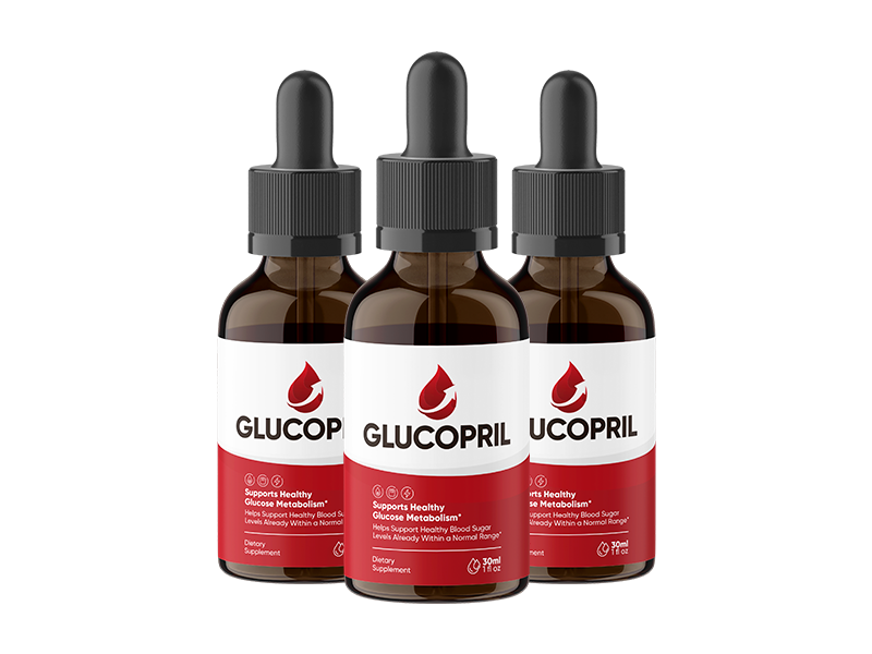 GlucoPril 3 bottles